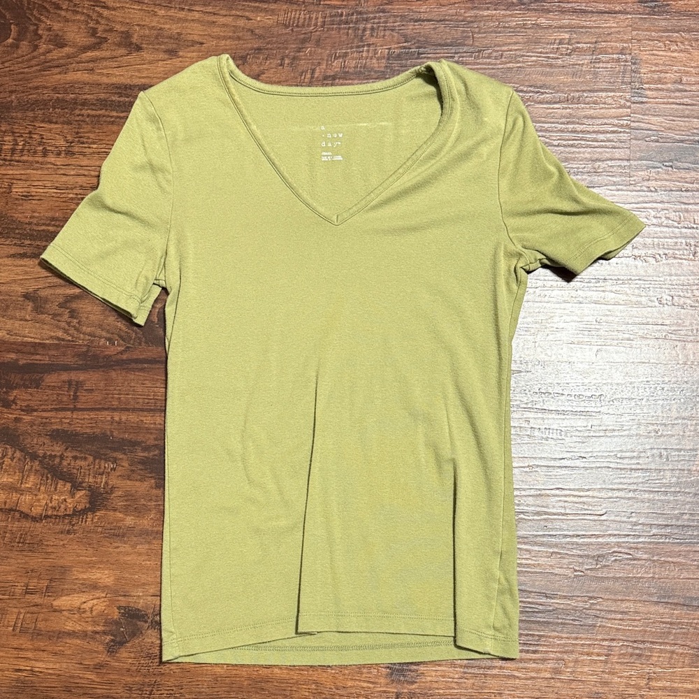 Olive V-Neck Women's Top